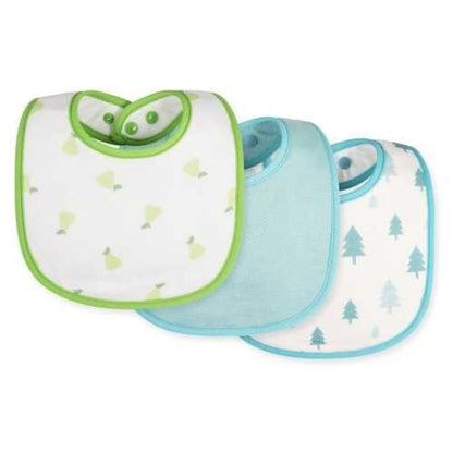Pack 3 baberos redondos, Pera verde - Tiny Twinkle