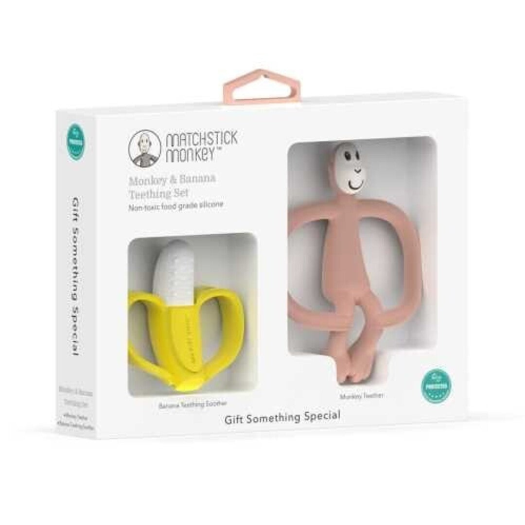 Set regalo Banana & Monkey, Dusty Pink - Matchstick