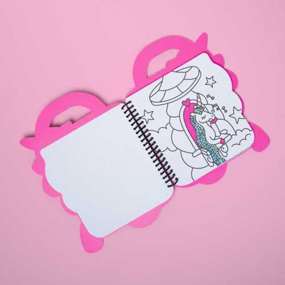 Libro con pinturas y pegatinas, Unicornio Lily - Omy
