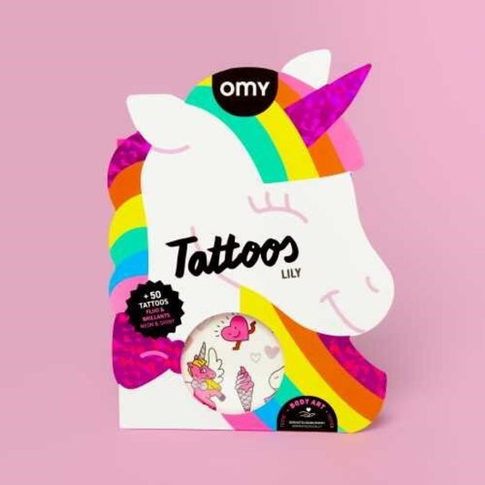 Tattoos Unicornio Lily - Omy