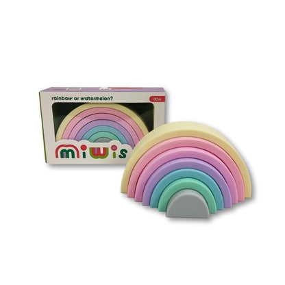 Arcoíris pastel silicona 7 piezas - Miwis