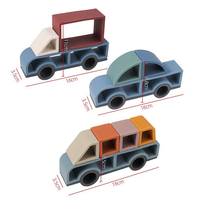 Set vehículos de silicona 14 piezas - Miwis