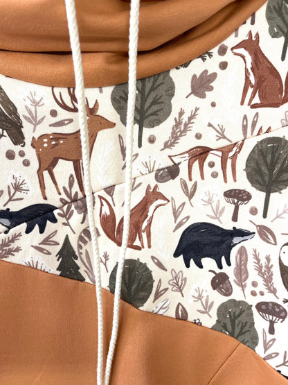 Sudadera de Lactancia, cuello tubo, bosque terracota - Kurmi Kids