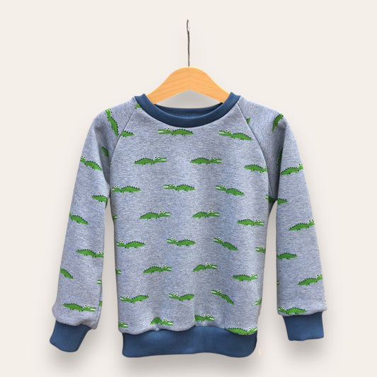 Sudadera cocodrilos con azul