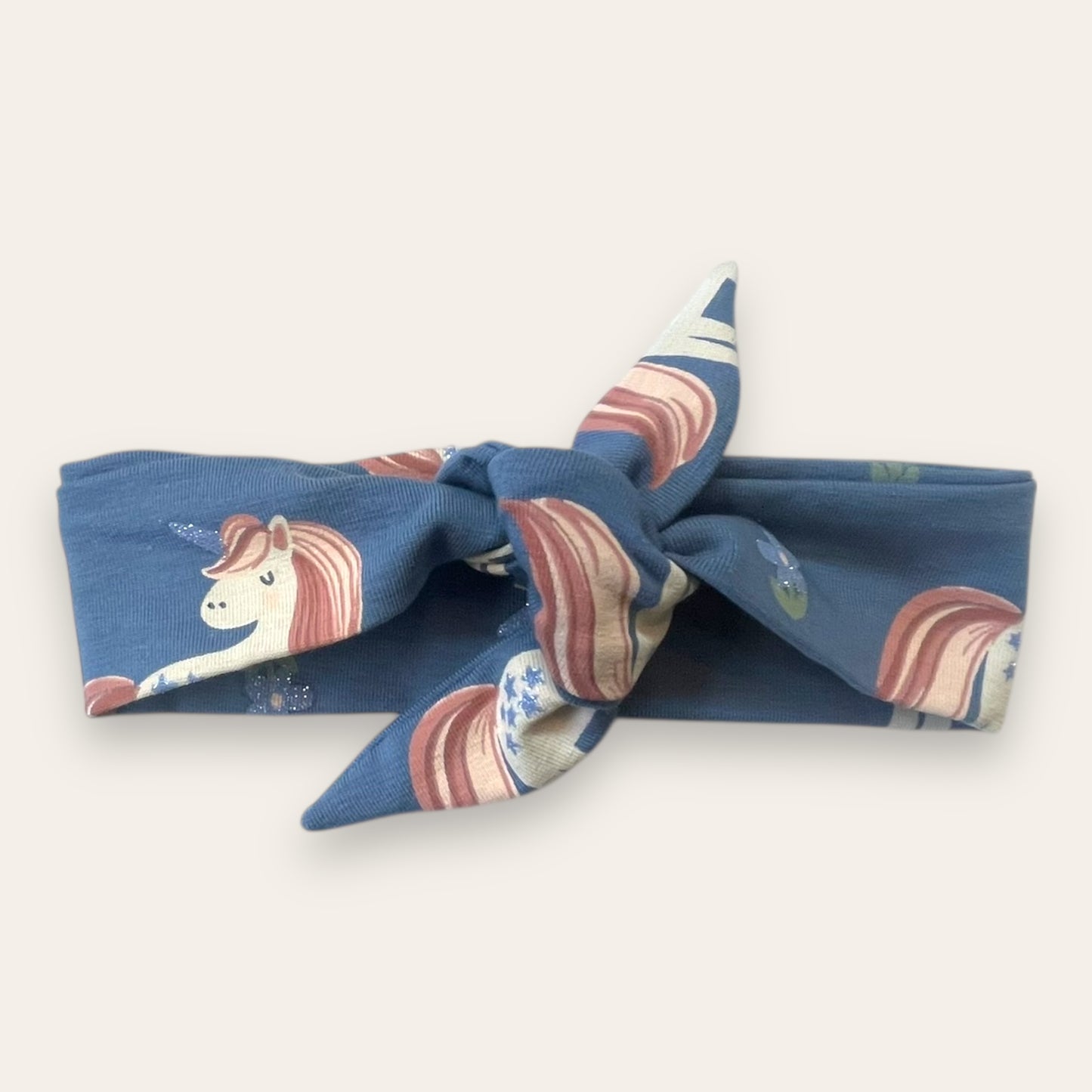 Diadema nudo infantil Unicornios con azul | Kurmi Kids