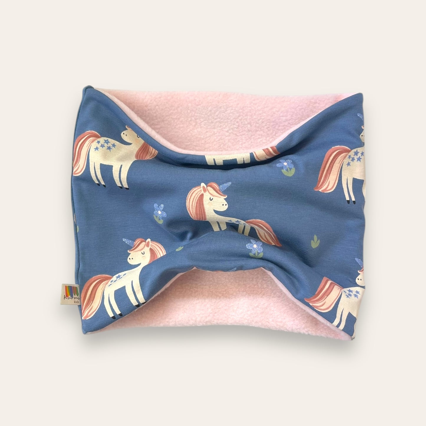 Cuello Polar unicornios azul | Braga de Cuello Niño | Kurmi Kids
