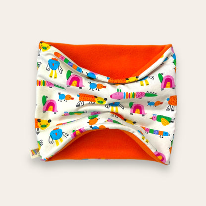 Cuello Polar animalitos naranja | Braga de Cuello Niño | Kurmi Kids