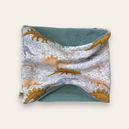 Cuello Polar dinosaurios gris | Braga de Cuello Niño | Kurmi Kids