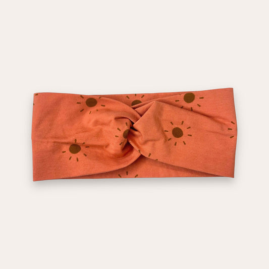 Diadema cruzada infantil Soles Salmón