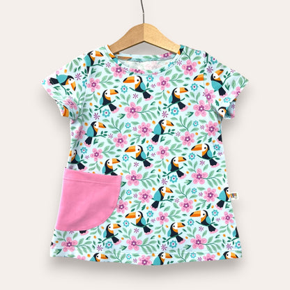 Vestido Tucanes rosa - Kurmi Kids