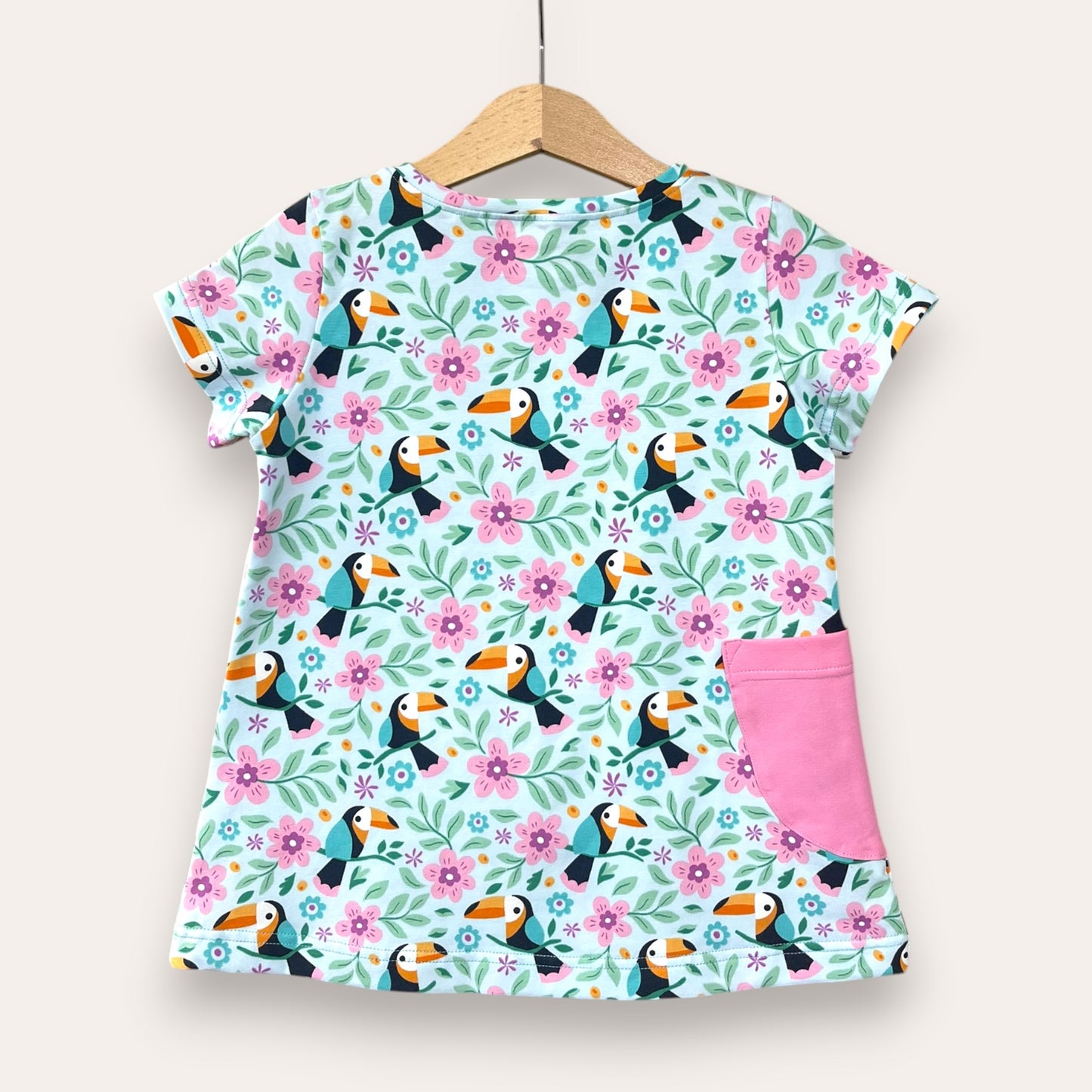 Vestido Tucanes rosa - Kurmi Kids