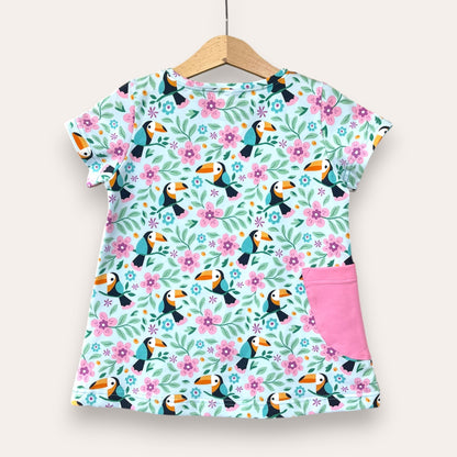 Vestido Tucanes rosa - Kurmi Kids