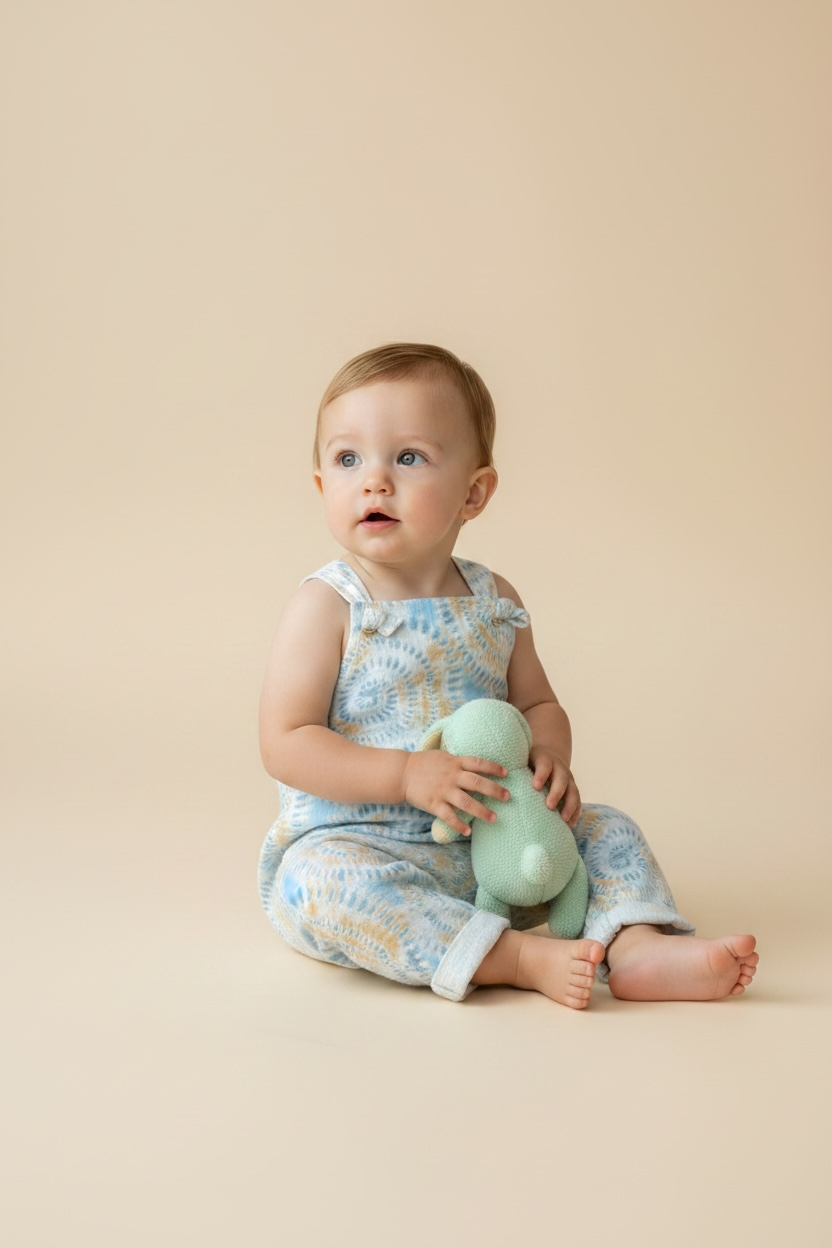 Peto muselina Tie Dye Azul/melón - Kurmi Kids