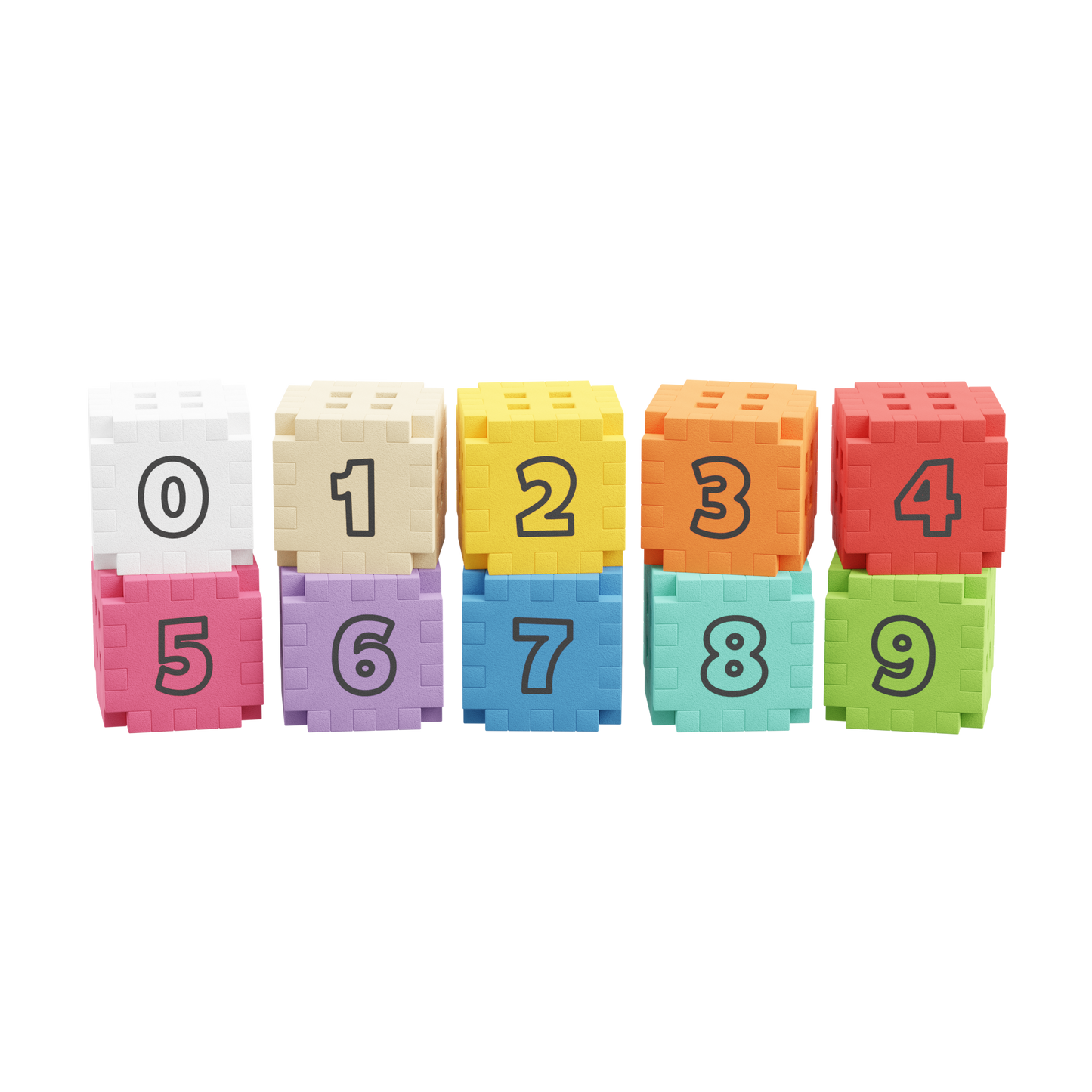 Mini Waffle Edu Maths, cubos 60 piezas - Marioinex