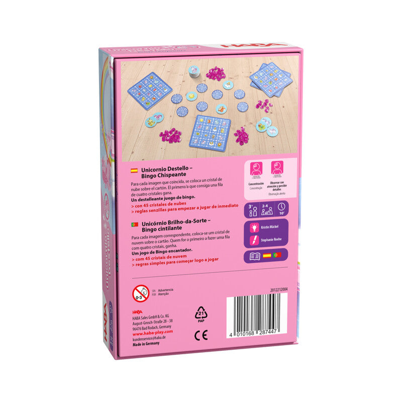 Unicornio Destello, Bingo chispeante - Haba