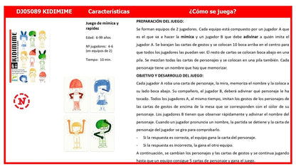 Juego de cartas, Kidimime - Djeco