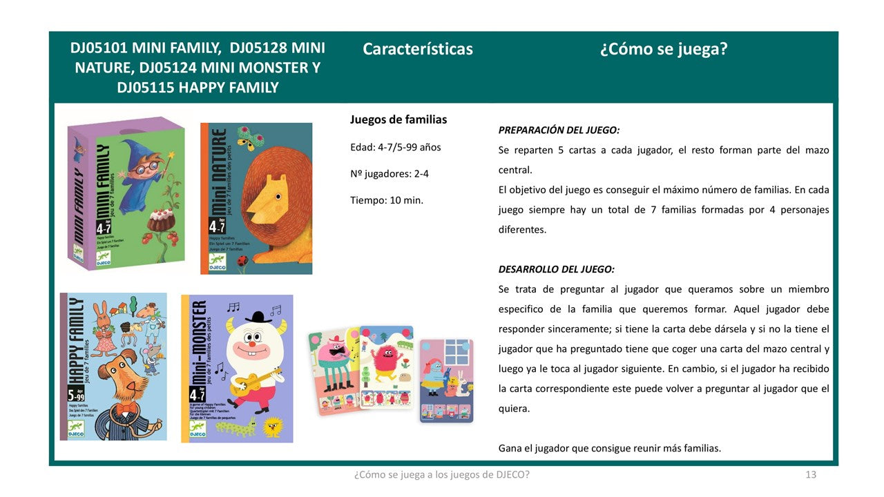Juego de cartas, Happy Family - Djeco