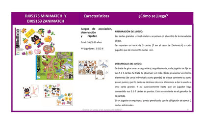 Juego de cartas, Zanimatch - Djeco