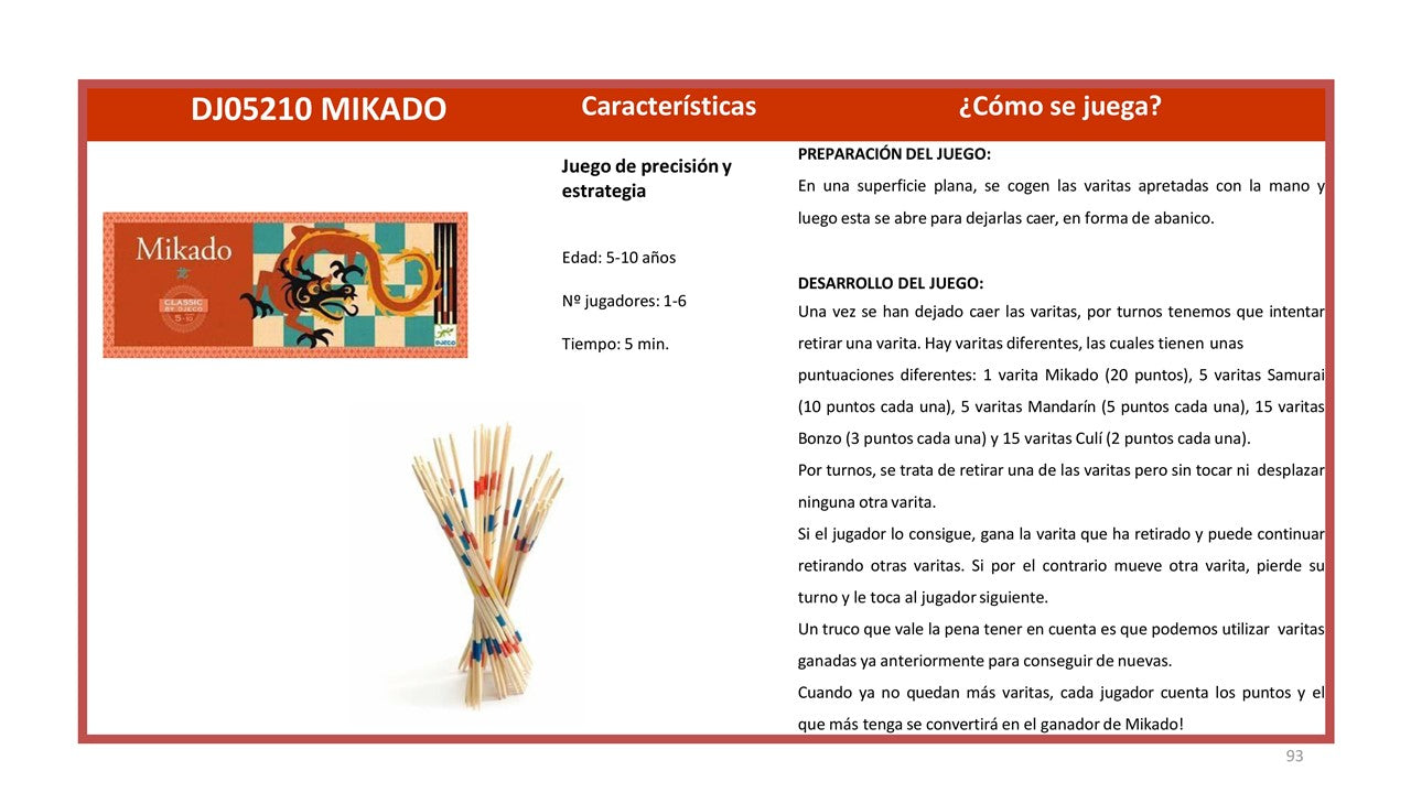 Juegos clásicos Mikado - Djeco