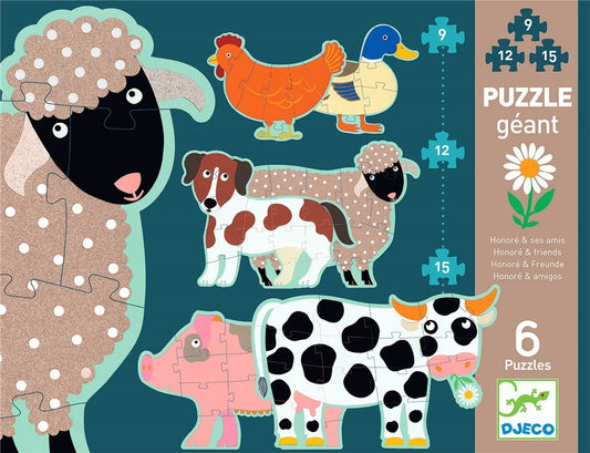 Puzzles evolutivos Honoré & amigos - Djeco