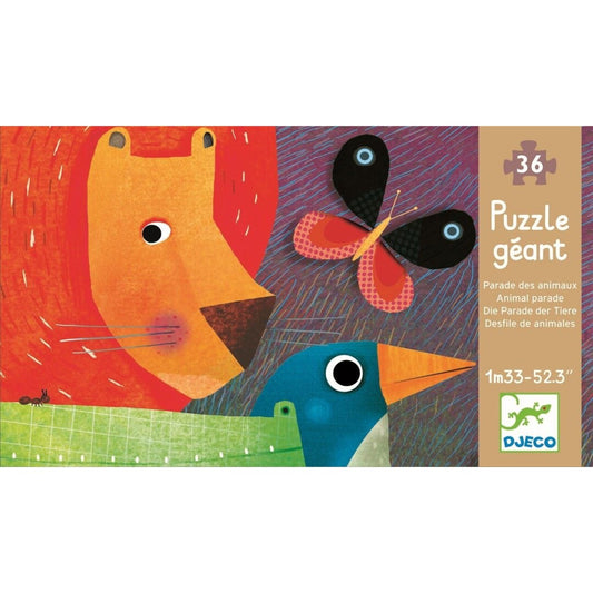 Puzzle gigante El desfile de los animales - Djeco