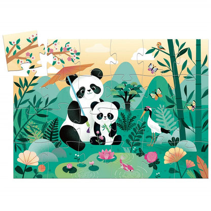 Puzzle silueta Leo el panda - Djeco