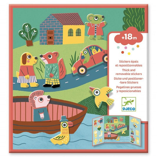 Pegatinas reposicionables, Los animales - Djeco