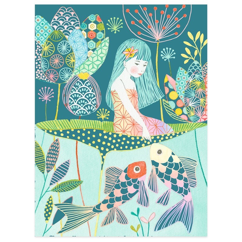 Cuadros para rascar, El estanque - Djeco