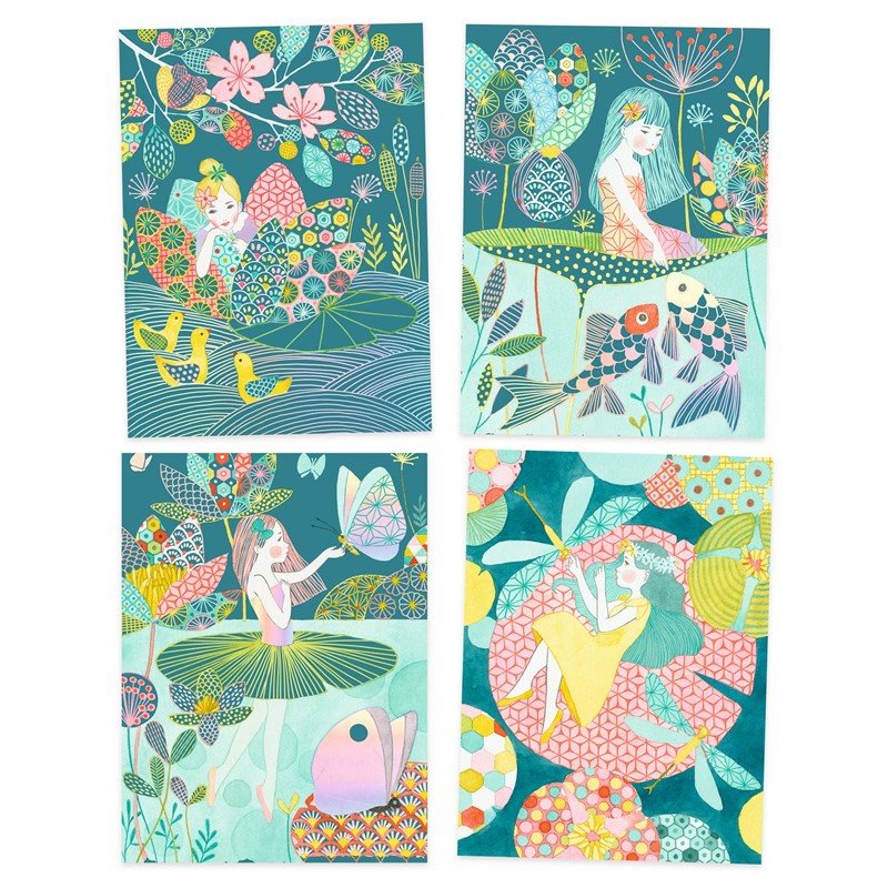 Cuadros para rascar, El estanque - Djeco