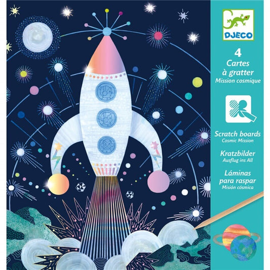 Cuadros para rascar, Misión cosmos - Djeco
