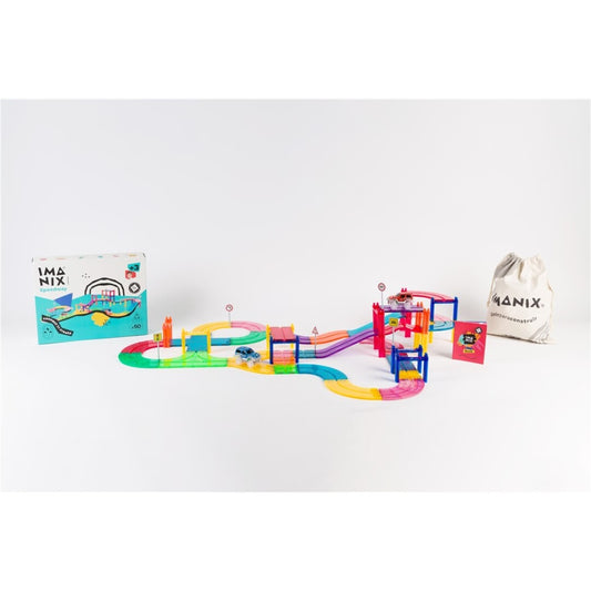 Imanix pista de coches 50 piezas - Braintoys