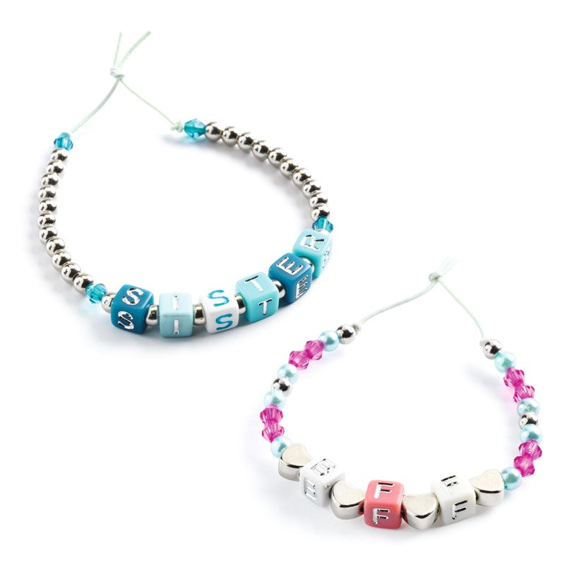 Pulseras de Perlas Alfabeto plateadas - Djeco