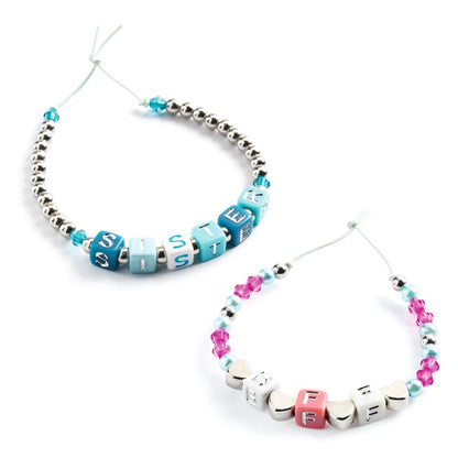 Pulseras de Perlas Alfabeto plateadas - Djeco
