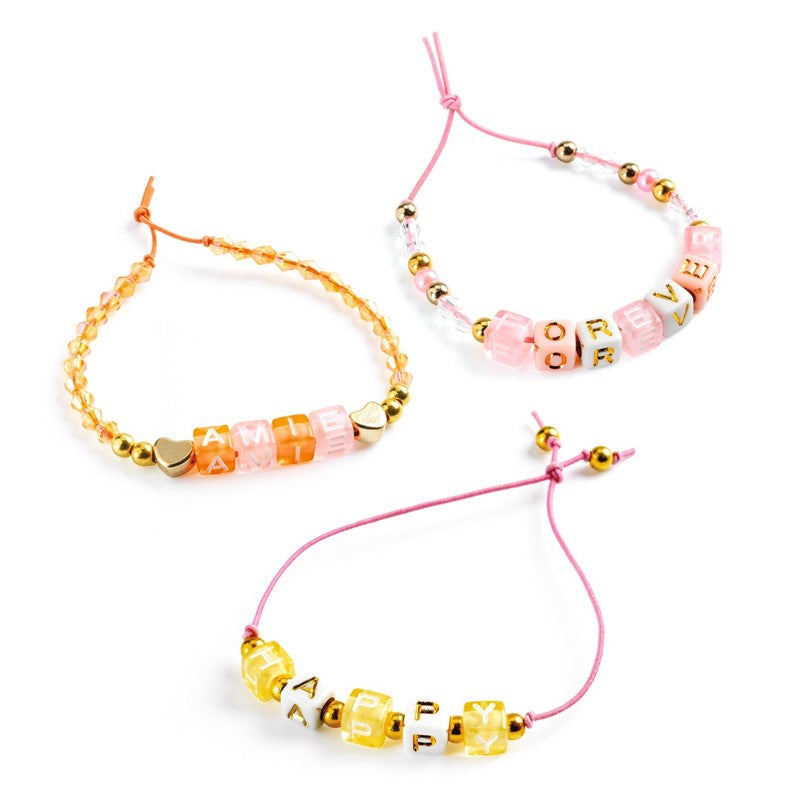 Pulseras de Perlas Alfabeto doradas - Djeco