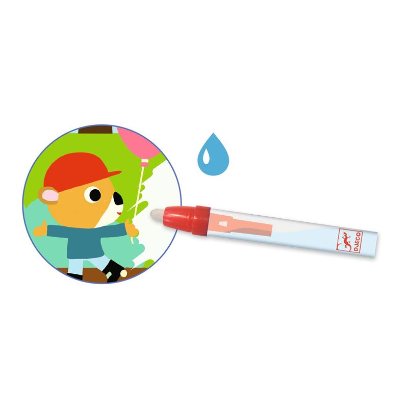 Colorea con agua mágico, En el parque - Djeco