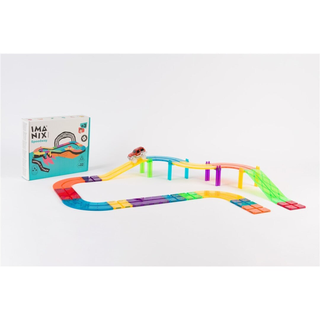 Imanix pista de coches 22 piezas - Braintoys
