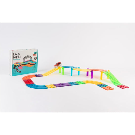 Imanix pista de coches 22 piezas - Braintoys