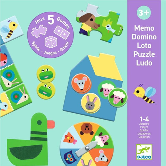 Set de 5 juegos educativos, En la granja - Djeco