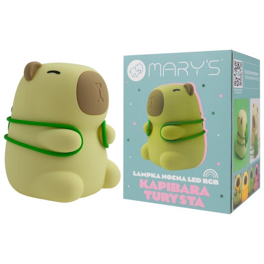 Lámpara quitamiedos LED RGB, Capibara turista - Mary´s