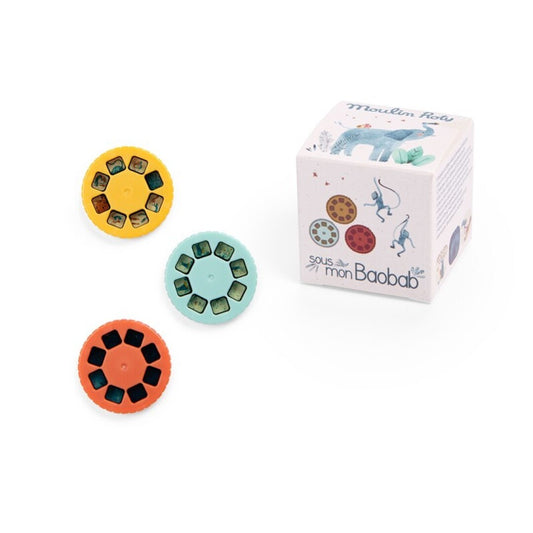 3 discos recambio linterna proyectora, Sous mon Baobab - Moulin Roty