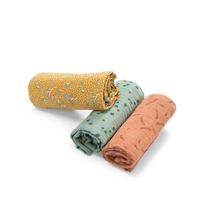 Juego de 3 muselinas Petits Lapins - Moulin Roty