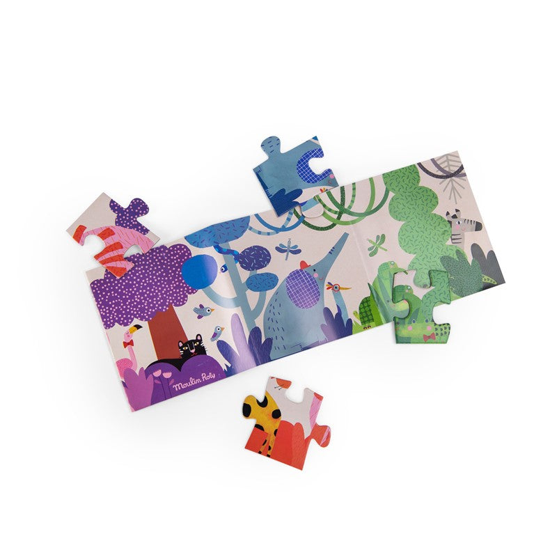 Puzzle La jungla arco iris (24 piezas) Toupitis - Moulin Roty