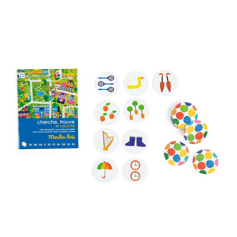 Juego busca, encuentra y cuenta, Les Popipop - Moulin Roty