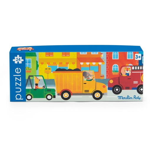 Puzzles Popipop vehículos, 24 piezas - Moulin Roty