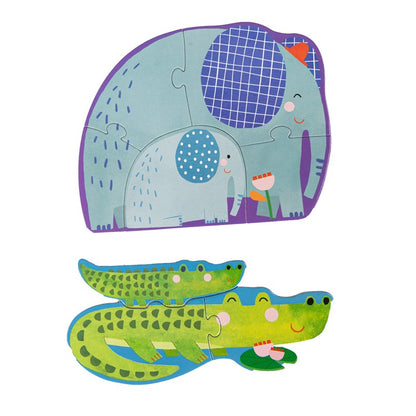 5 puzzles evolutivos Toupitis, 2 a 6 piezas - Moulin Roty