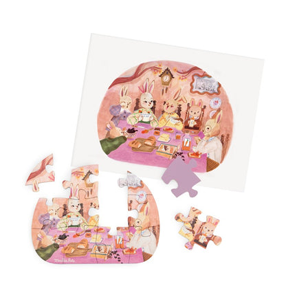 4 mini puzzles, Comidas Minouchkas 12 piezas - Moulin Roty
