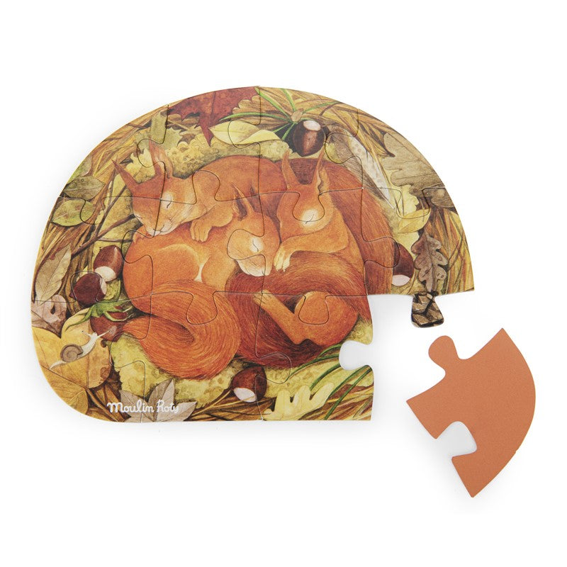 4 mini puzzles, Animales 12 piezas - Moulin Roty
