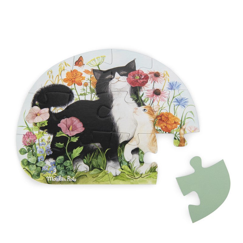 4 mini puzzles, Animales 12 piezas - Moulin Roty