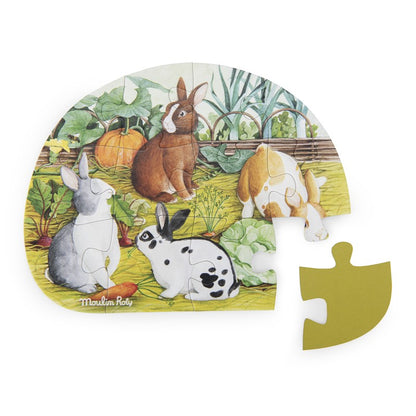 4 mini puzzles, Animales 12 piezas - Moulin Roty