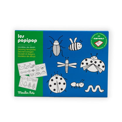 24 plantillas de dibujo, Les Popipop - Moulin Roty